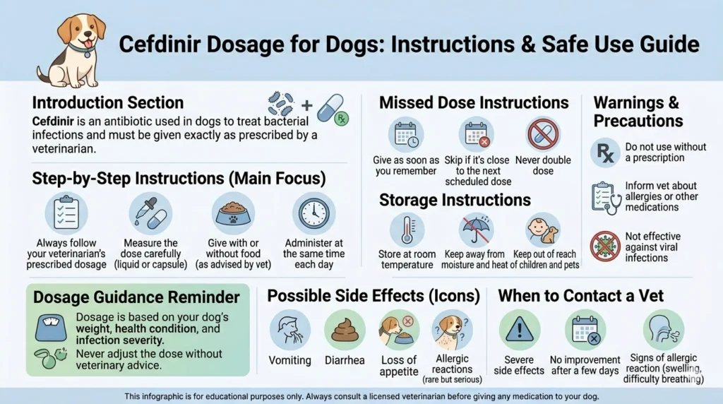 Cefdinir Dosage For Dogs Instructions