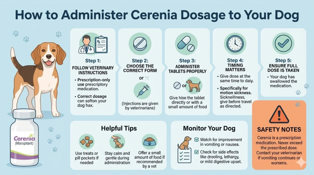 How to Administer Cerenia Dosage to Your Dog?