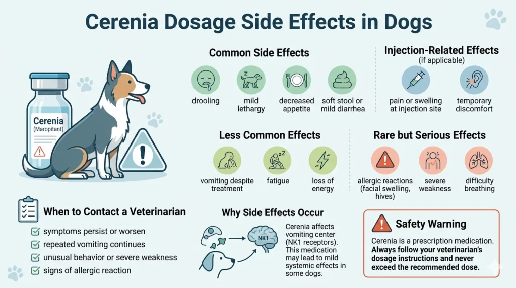 Cerenia Dosage For Dogs Side Effects on Dogs