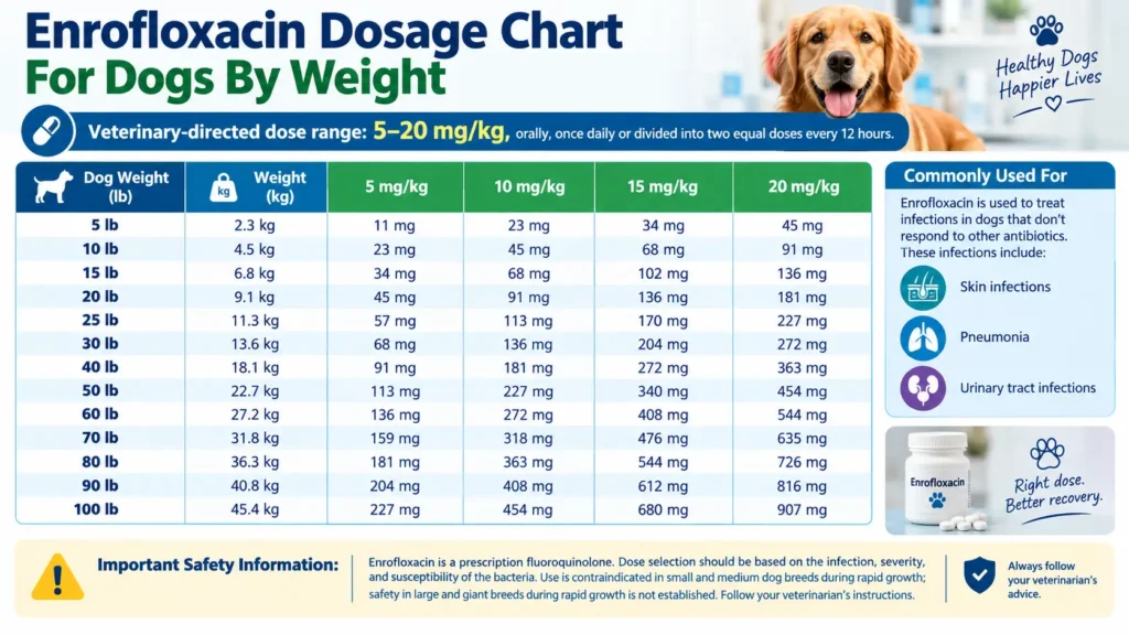 Enrofloxacin For Dogs Dosage Chart