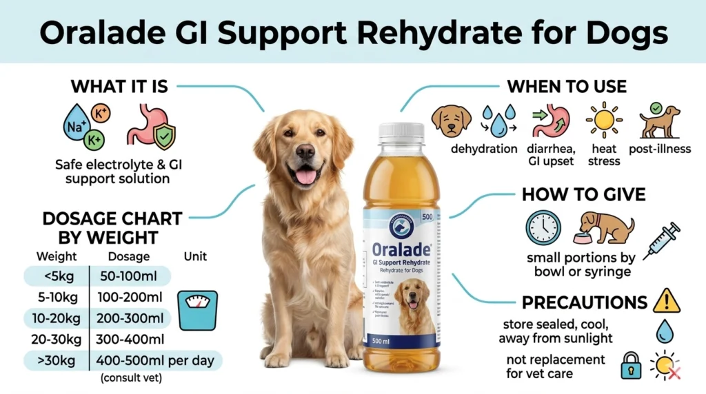 Oralade GI Support Rehydrate for Dogs