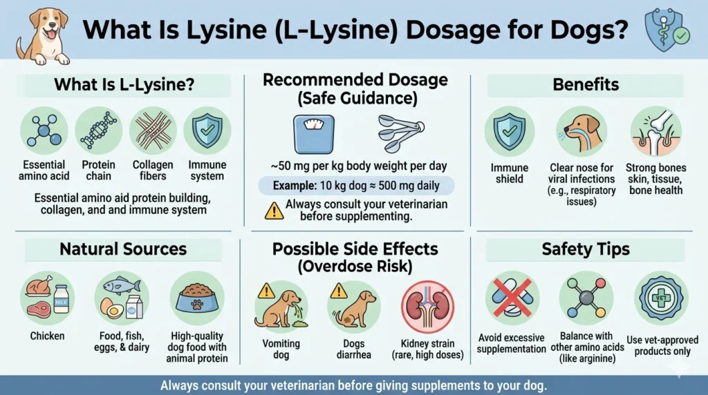 What Is Lysine (L-Lysine) dosage for dogs