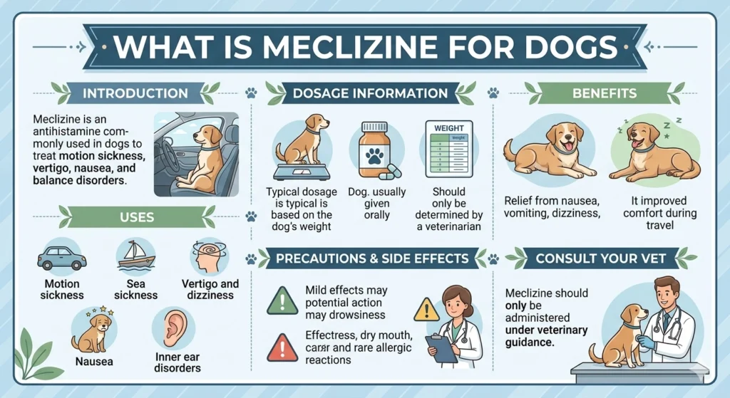 What is Meclizine dosage for Dogs