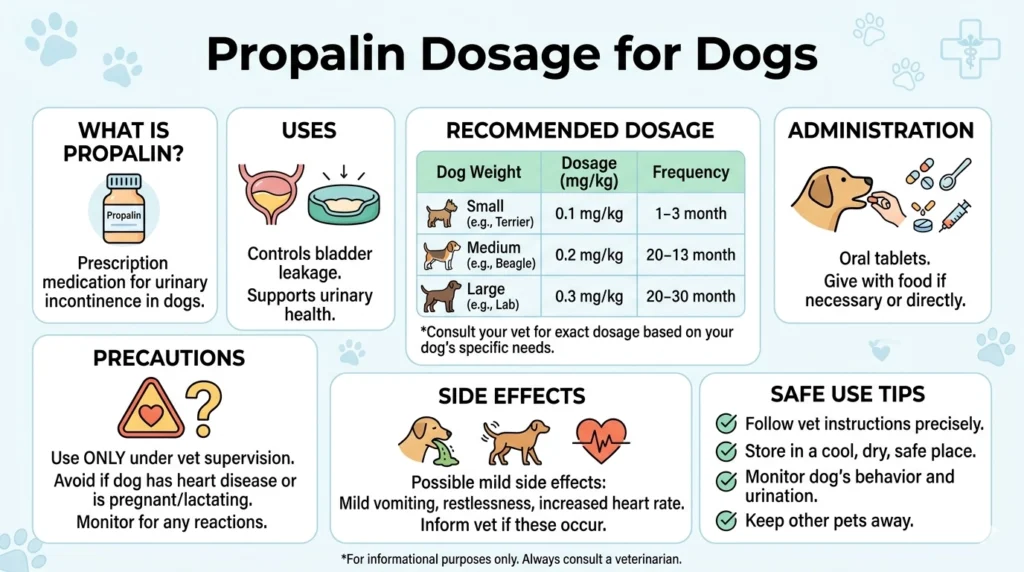 What is Propalin Dosage for dogs