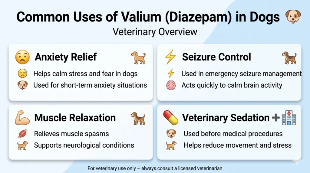 Common Uses of Valium (Diazepam) Dosage in Dogs