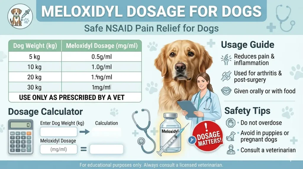 Meloxidyl Dosage For Dogs: Dosage Calculator, Chart & Guide
