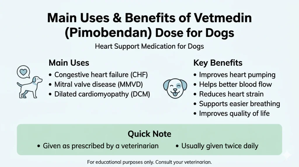 Main Uses & Benefits of Vetmedin Dosage for Dogs