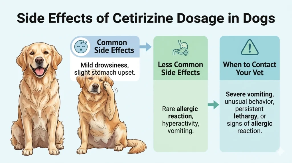 Side Effects of Cetirizine Dosage in Dogs
