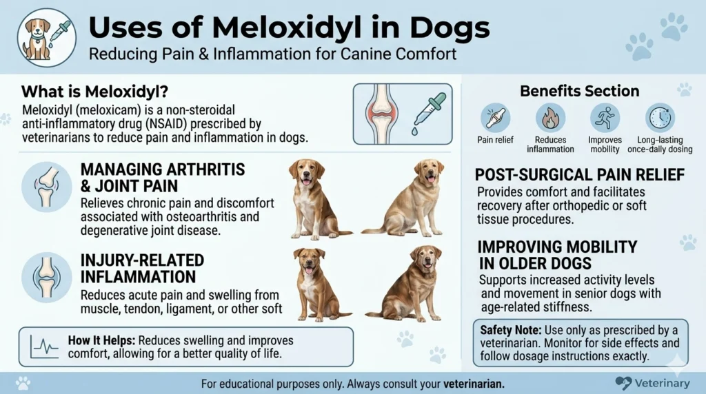 Uses of Meloxidyl Dosage in Dogs