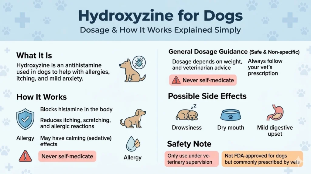 What Is Hydroxyzine Dosage for Dogs, and How Does It Work
