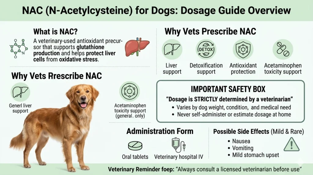 What Is NAC (N-Acetylcysteine) Dosage for dogs