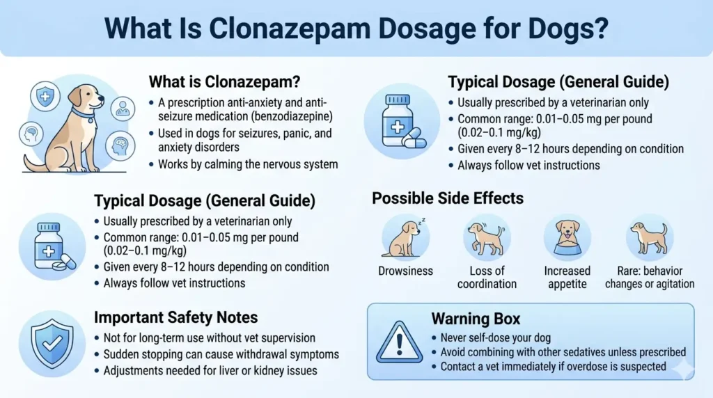 What is Clonazepam dosage for dogs