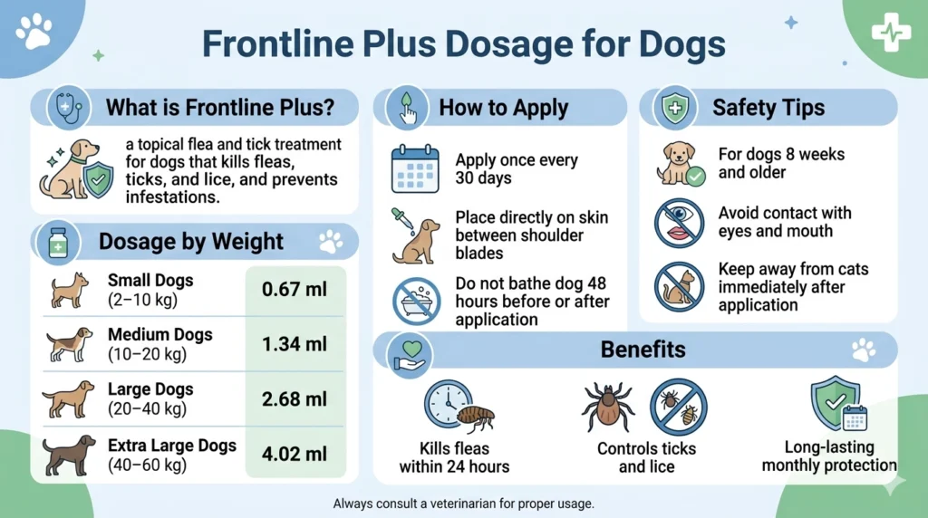 What is Frontline Plus dosage for dogs