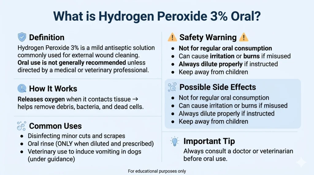 What is Hydrogen Peroxide 3% Oral