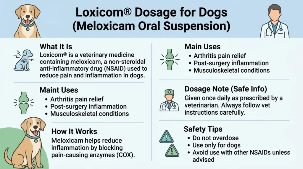 Loxicom Dosage For Dogs Calculator Safe Dosage Guide Chart