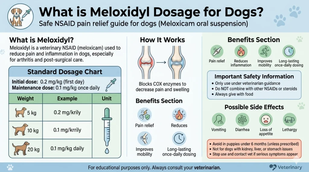 What is Meloxidyl dosage for dogs