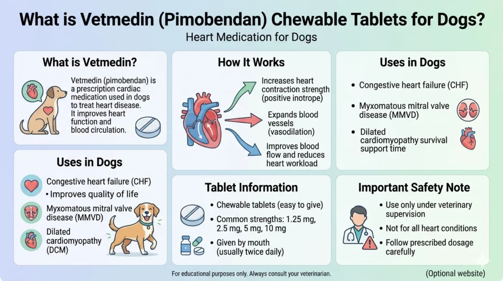 What is Vetmedin (Pimobendan) Chewable Tablets For Dogs