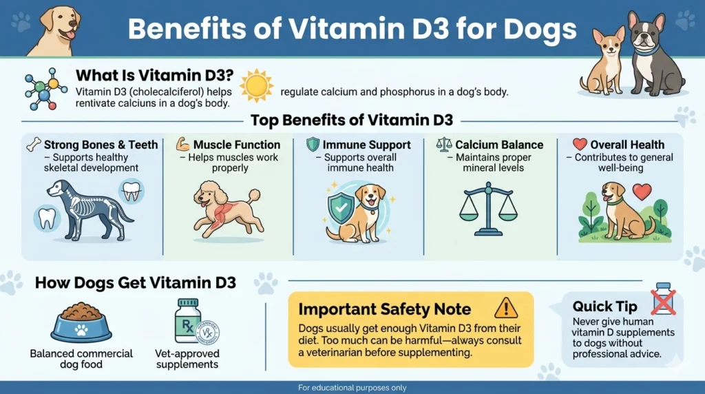 What are the Benefits of Vitamin D3 for Dogs