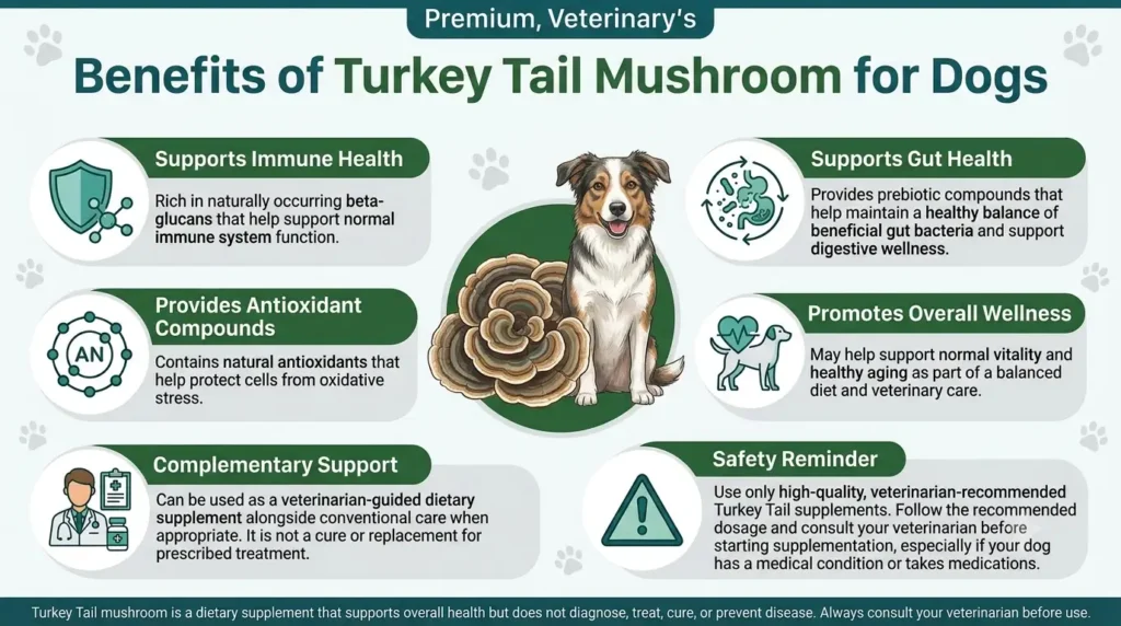Turkey Tail Dosage For Dogs: Calculator & Complete Guide 2 Benefits of Turkey Tail Mushroom for Dogs