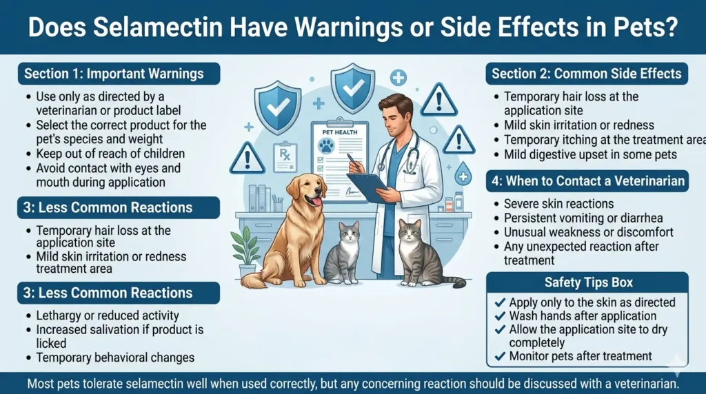 Selamectin Dosage For Dogs Calculator, Chart & Safe Guide 3 Does Selamectin Have Warnings or Side Effects in Pets