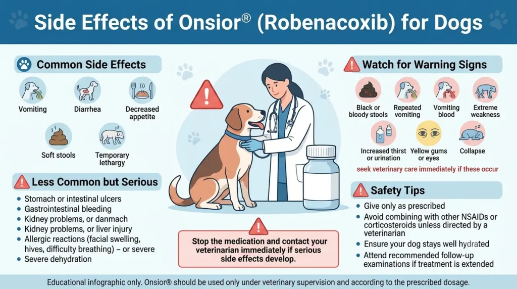 Side Effects of Onsior® (Robenacoxib) for Dogs