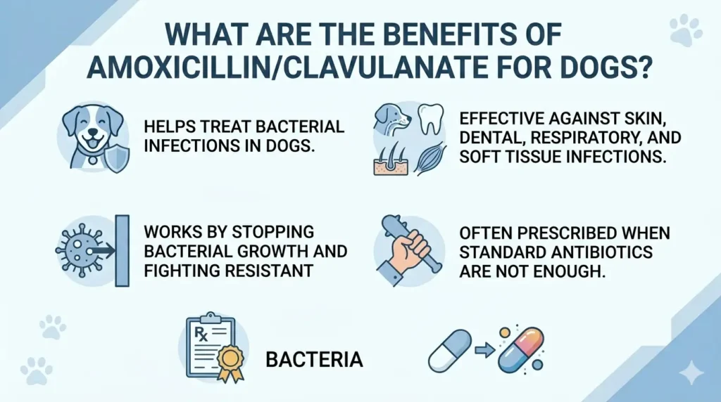 Amoxicillin/Clavulanate Dosage For Dogs Calculator & Safe Guide 2 What Are the Benefits of Amoxicillin & Clavulanate for Dogs
