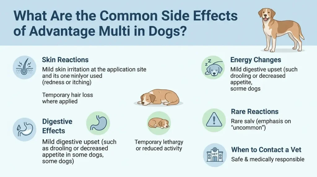 What Are the Common Side Effects of Advantage Multi in Dogs