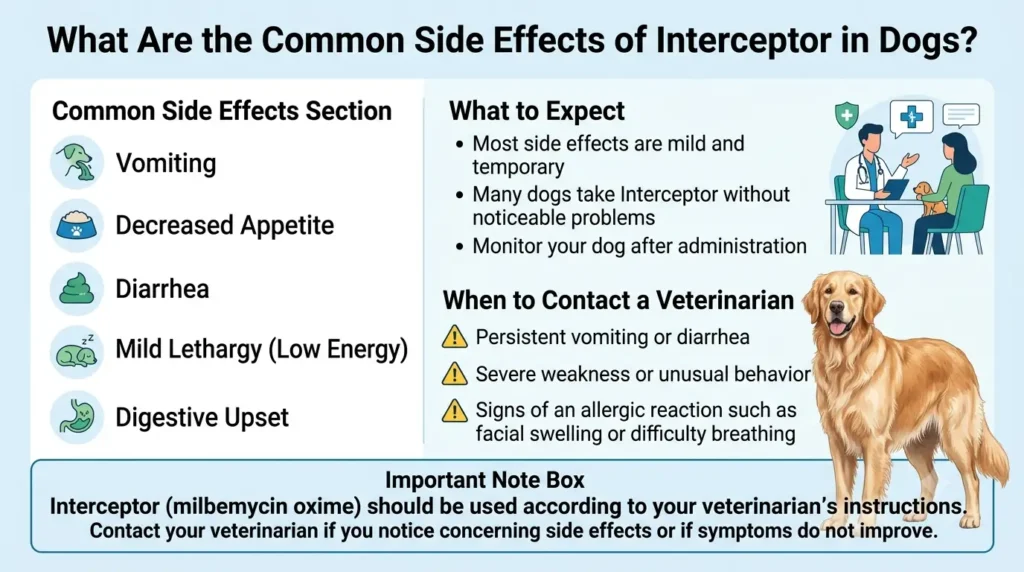 What Are the Common Side Effects of Interceptor in Dogs