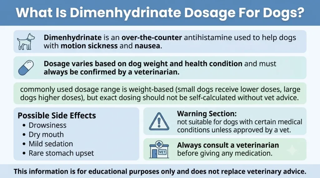What Is Dimenhydrinate Dosage For Dogs
