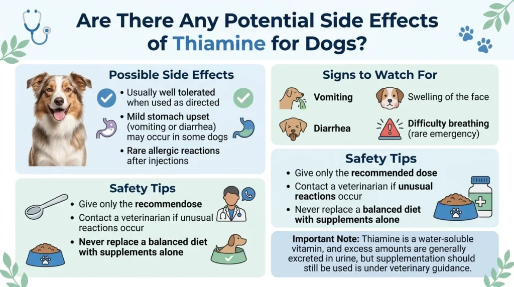Thiamine Dosage For Dogs: Calculator, Chart & Safe Guide 3 Are There Any Potential Side Effects of Thiamine for Dogs