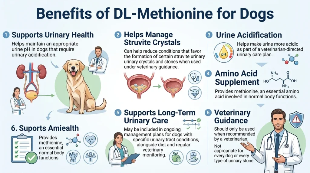 DL-Methionine Dosage For Dogs: Calculator & Safe Guide 3 Benefits of DL-Methionine for Dogs
