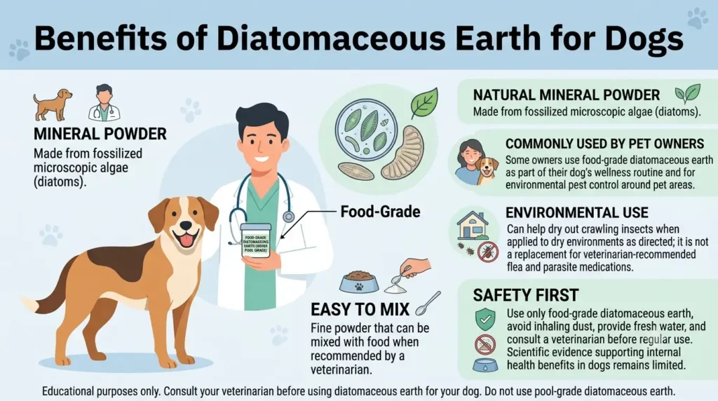 Diatomaceous Earth Dosage For Dogs Calculator & Safe Guide 2 Benefits of Diatomaceous Earth for Dogs