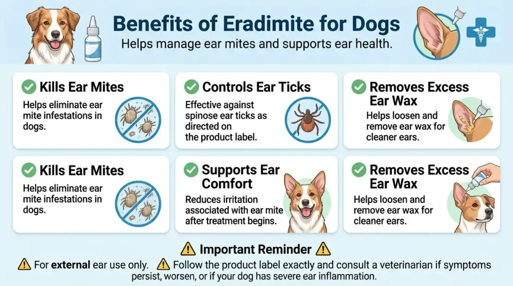 Eradimite Dosage For Dogs: Calculator, Chart & Safe Guide 2 Benefits of Eradimite for Dogs