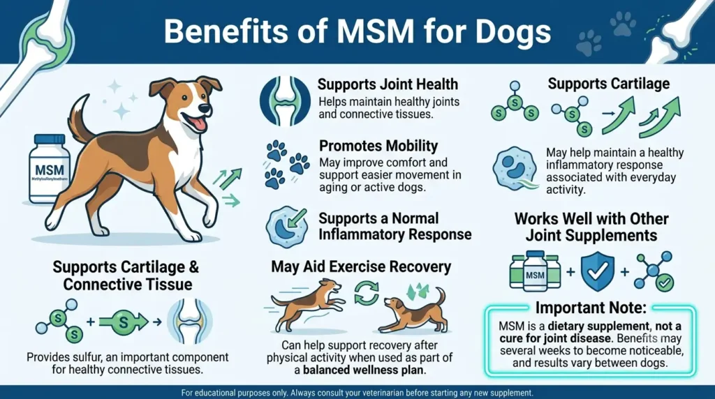 (MSM) Methylsulfonylmethane Dosage For Dogs: Calculator & Safe Guide 3 Benefits of MSM for Dogs