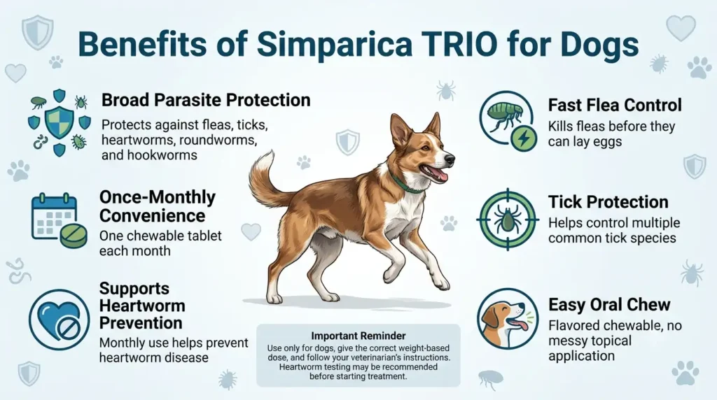 Simparica Trio Dosage For Dogs: Calculator & Safe Guide 2 Benefits of Simparica TRIO for Dogs