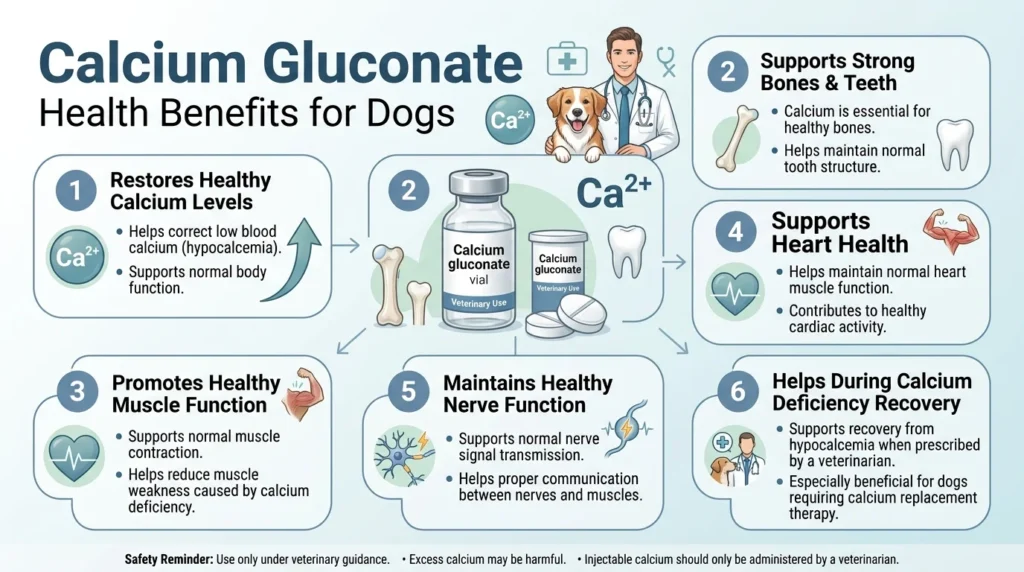 Calcium Gluconate Dosage For Dogs: Calculator & Safe Guide 3 Calcium Gluconate Health Benefits for Dogs