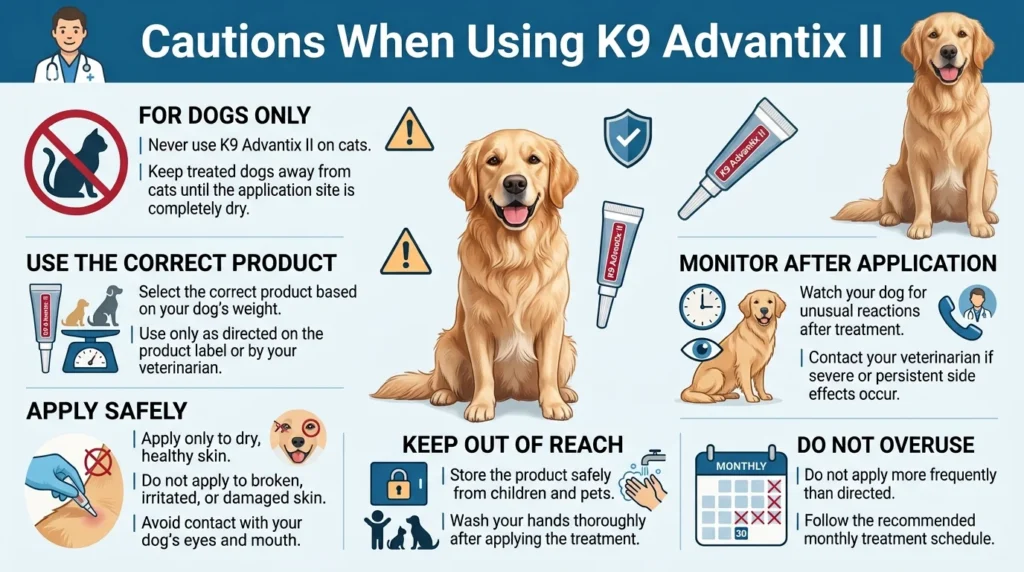 Cautions When Using K9 Advantix II