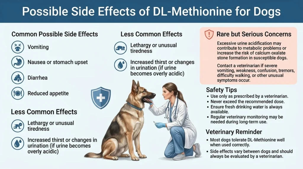 DL-Methionine Dosage For Dogs: Calculator & Safe Guide 4 DL-Methionine Possible Side Effects
