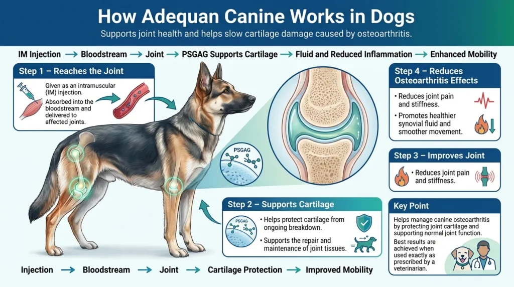 Adequan Canine Dosage For Dogs: Calculator & Safe Guide 2 How Adequan Canine Works in Dogs