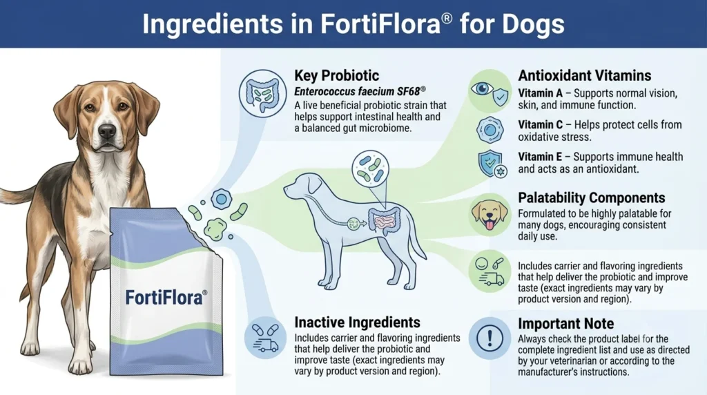 Fortiflora Dosage For Dogs: Calculator and Complete Guide 4 Ingredients in FortiFlora for Dogs