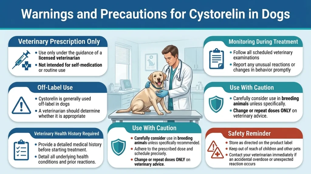 Warnings and Precautions for Cystorelin in Dogs