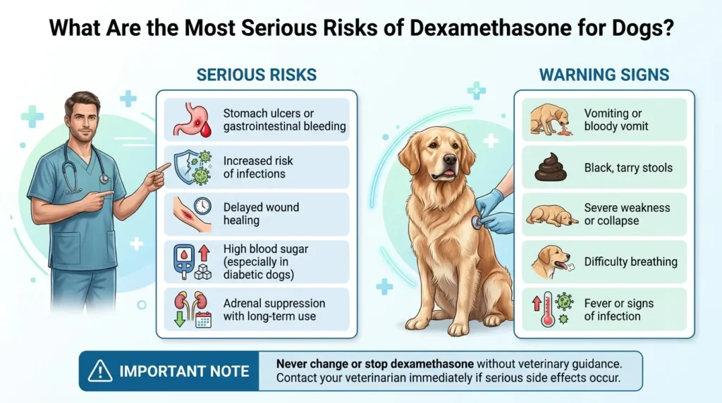 What Are the Most Serious Risks of Dexamethasone for Dogs