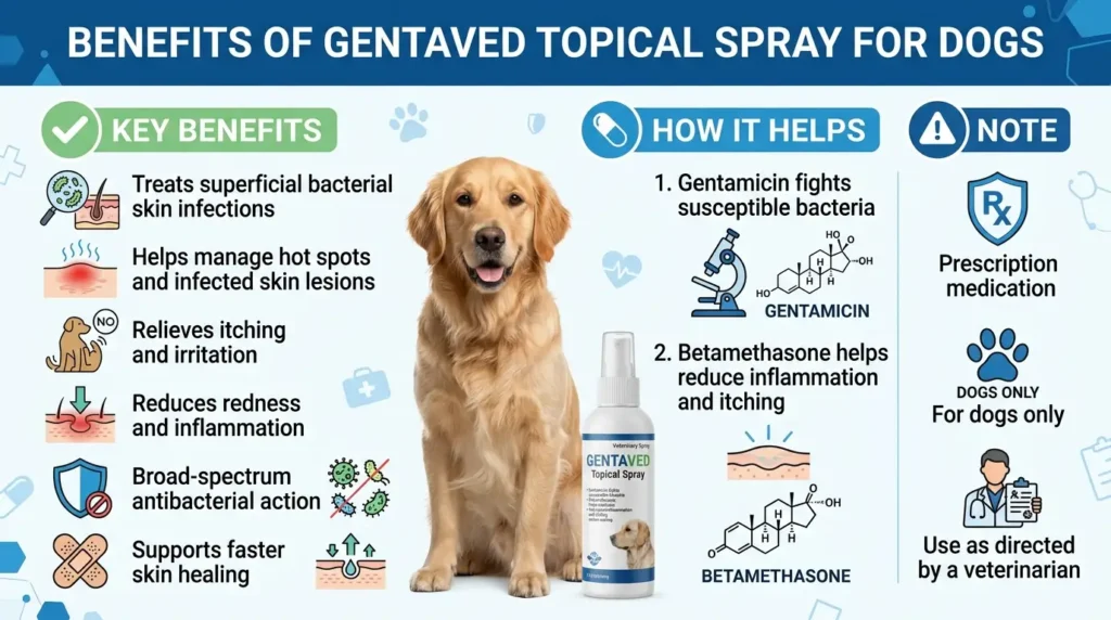 GentaVed Dosage For Dogs: Calculator, Chart & Safe Guide 3 Benefits of GentaVed Topical Spray for Dogs