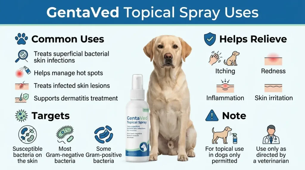 GentaVed Dosage For Dogs: Calculator, Chart & Safe Guide 2 GentaVed Topical Spray Uses