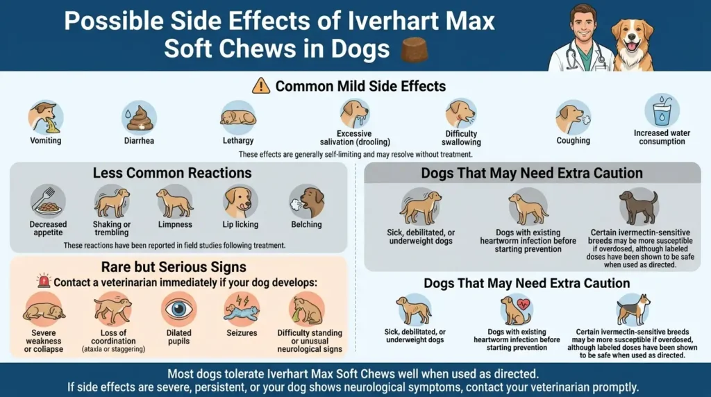 Possible Side Effects of Iverhart Max Soft Chews