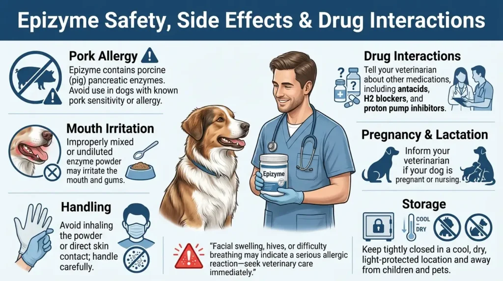 Epizyme Dosage For Dogs: Calculator and Safe Dosage Guide 2 Safety, Side Effects, and Drug Interactions