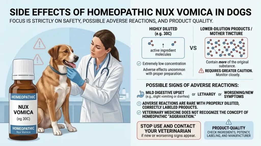 Nux Vomica Dosage For Dogs: Calculator, Chart & Safe Guide 3 Side Effects of Homeopathic Nux Vomica in Dogs