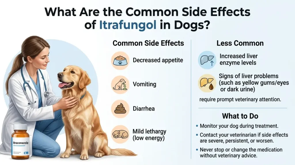 What Are the Common Side Effects of Itrafungol in Dogs