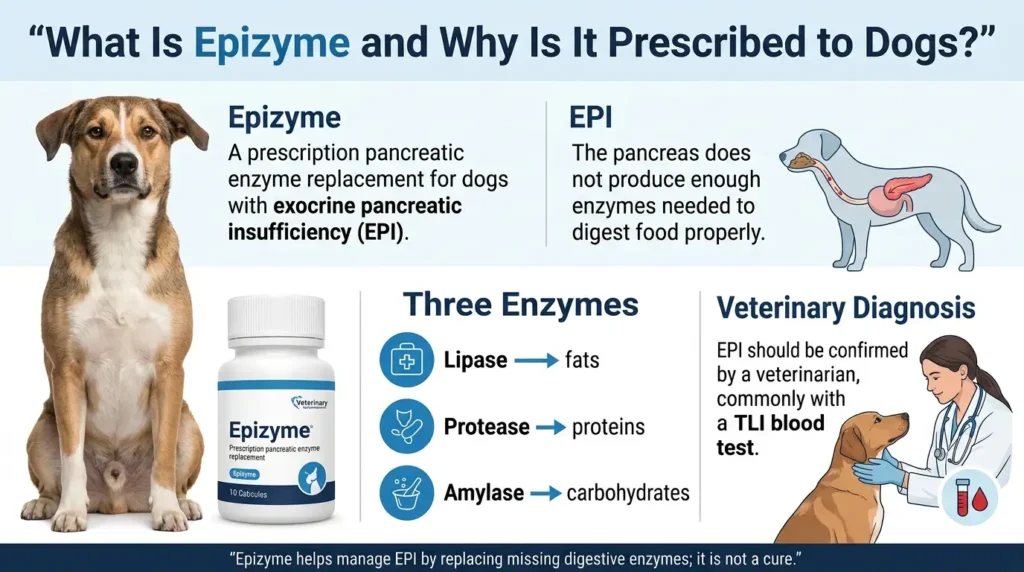 Epizyme Dosage For Dogs: Calculator and Safe Dosage Guide 1 What Is Epizyme dosage for dogs and Why Is It Prescribed to Dogs