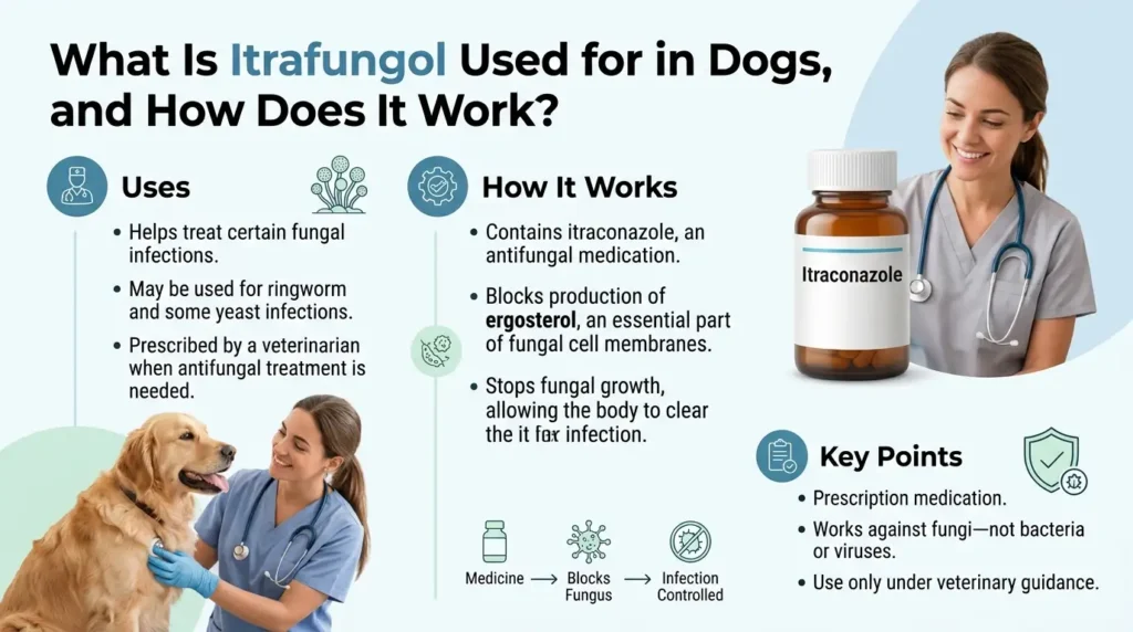 What Is Itrafungol Used for in Dogs, and How Does It Work